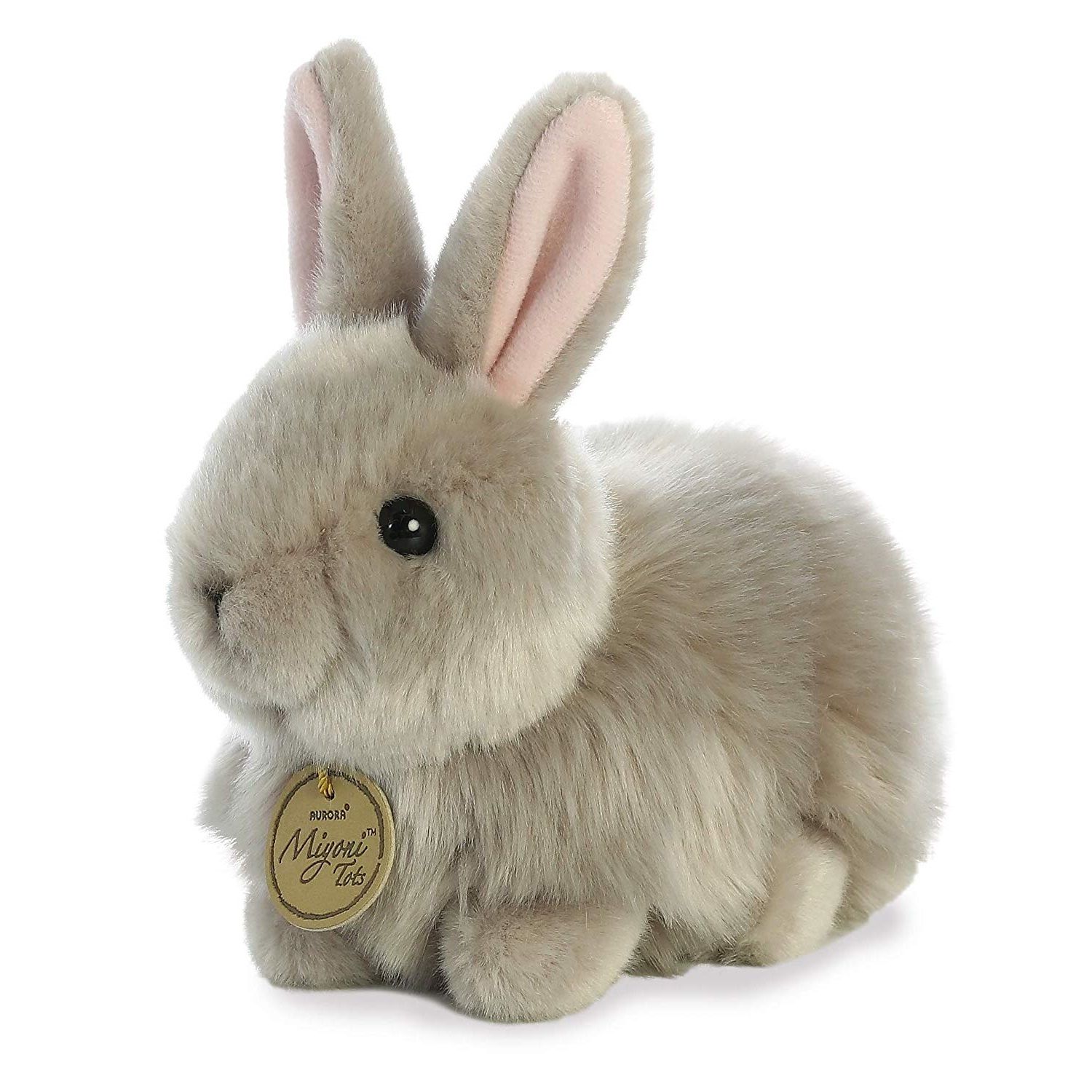 Miyoni Angora Grey Rabbit 7 inch
