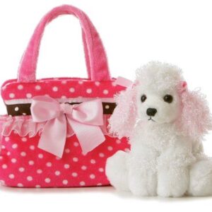 Fancy Pink Polka Dot Fancy Pal with Poodle