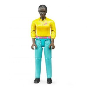 Woman - Dark Skin, Turqouise Jeans