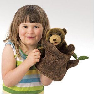 Bear In Tree Stump Puppet