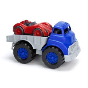 Flatbed Truck with Red Race Car