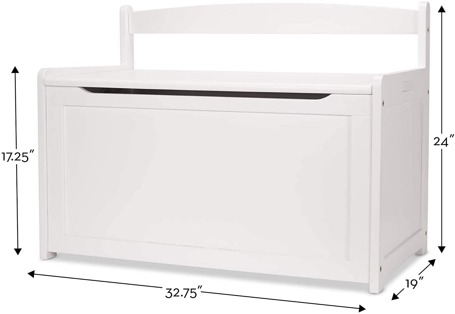 Wooden Toy Chest (White)