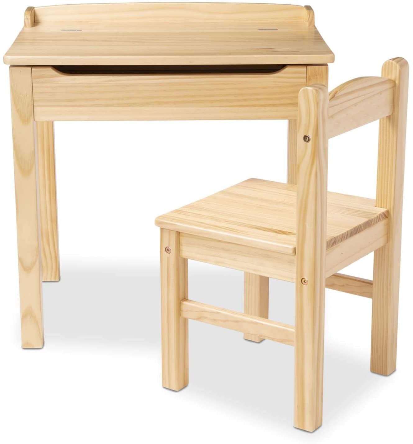 Wood Lift Top Desk & Chair (Natural)