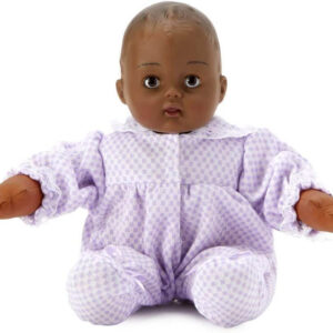 Huggums Checkered Lavender Outfit Dark Skin 12"