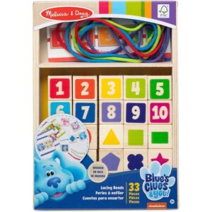 Blue'S Clues Wood Lacing Beads