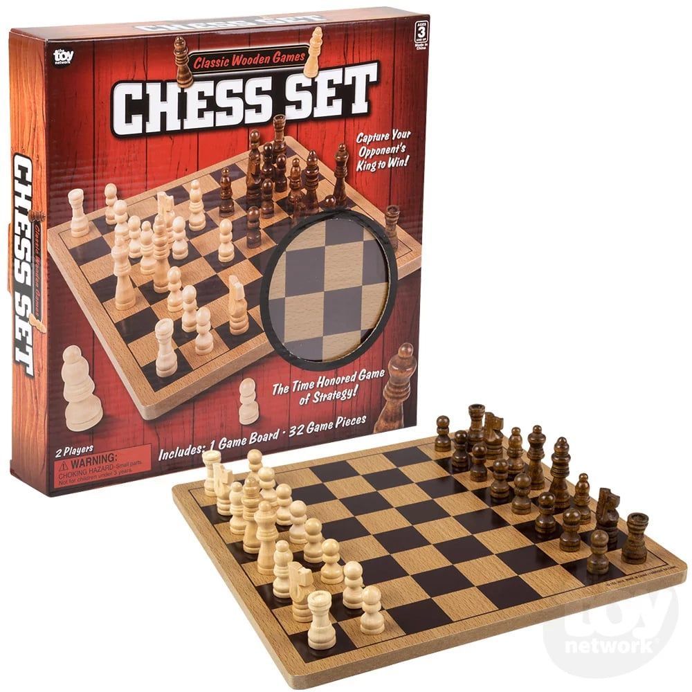 Wooden Chess Set 10 Inch