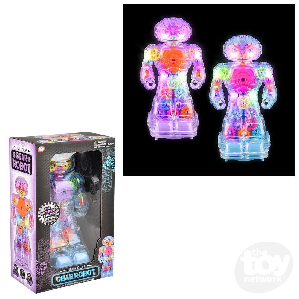 Light-Up Gear Robot 8.5 Inch
