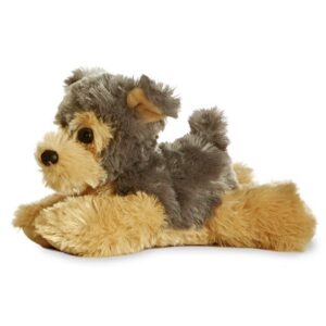 Cutie Grey & Brown Dog Mini Flopsie 8 inch