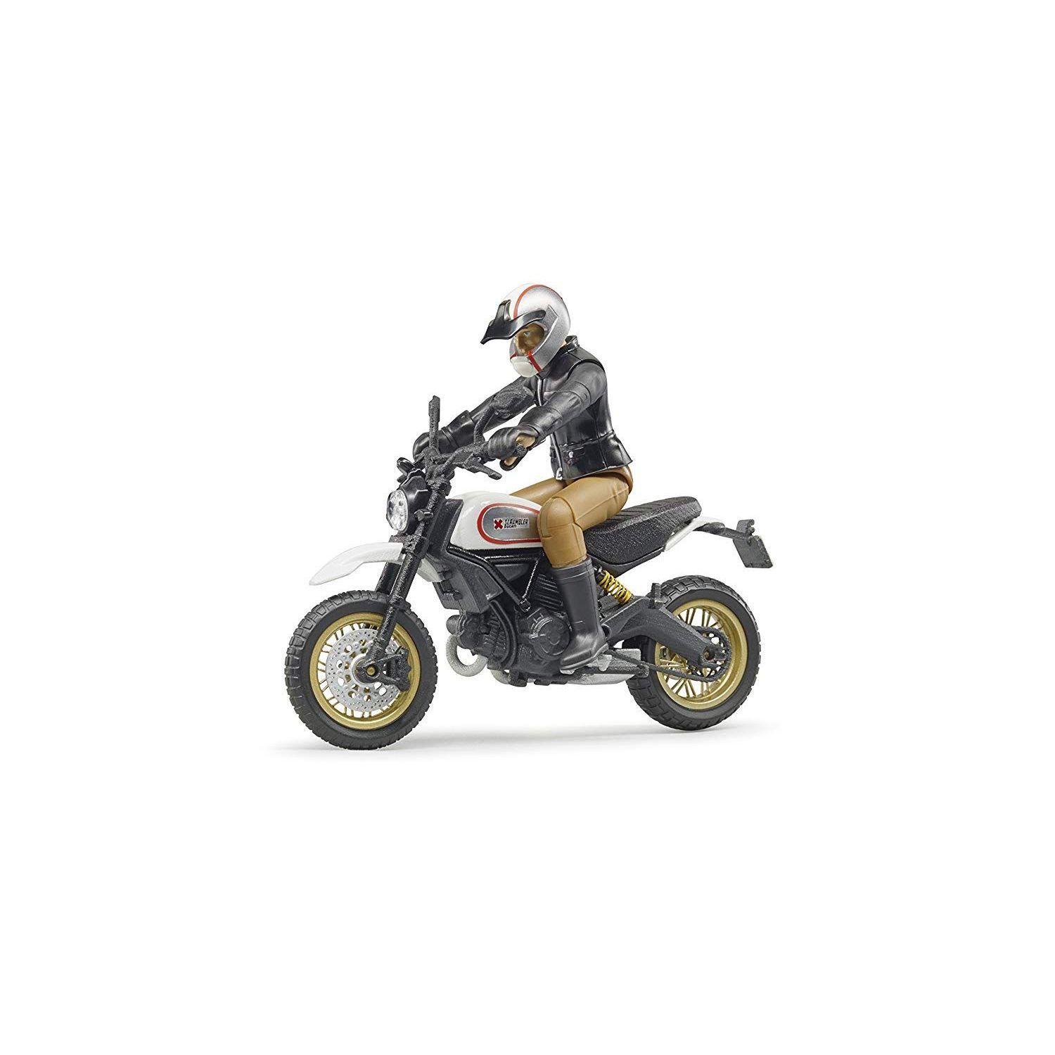 Ducati Cycle with Rider (White Helmet)