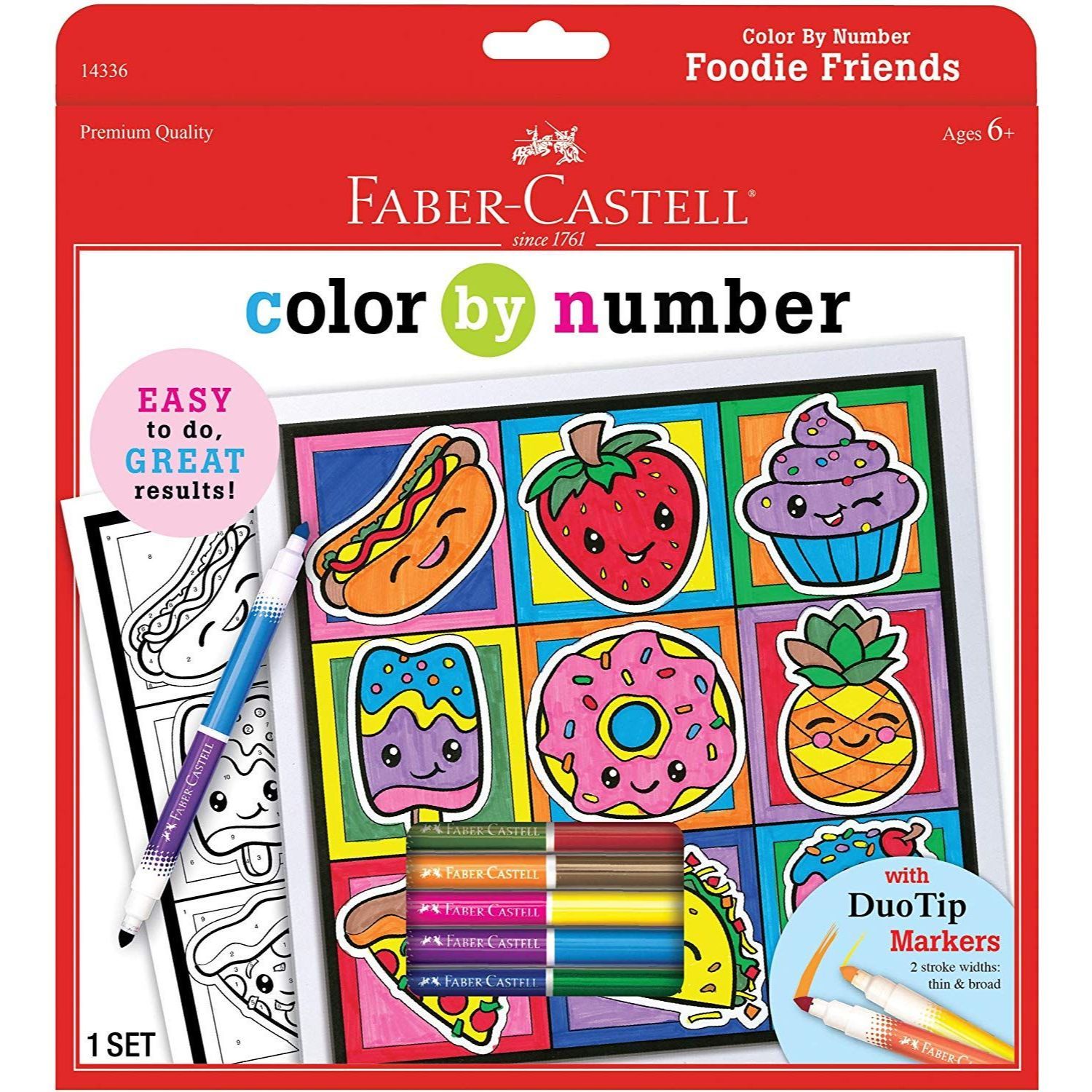 Color By Number Foodie Friends