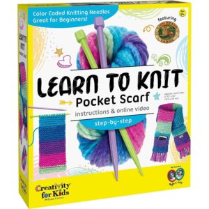 Learn To Knit Pocket Scarf