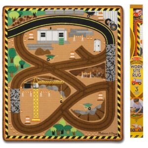 Round the Construction Zone Rug & Vehicle