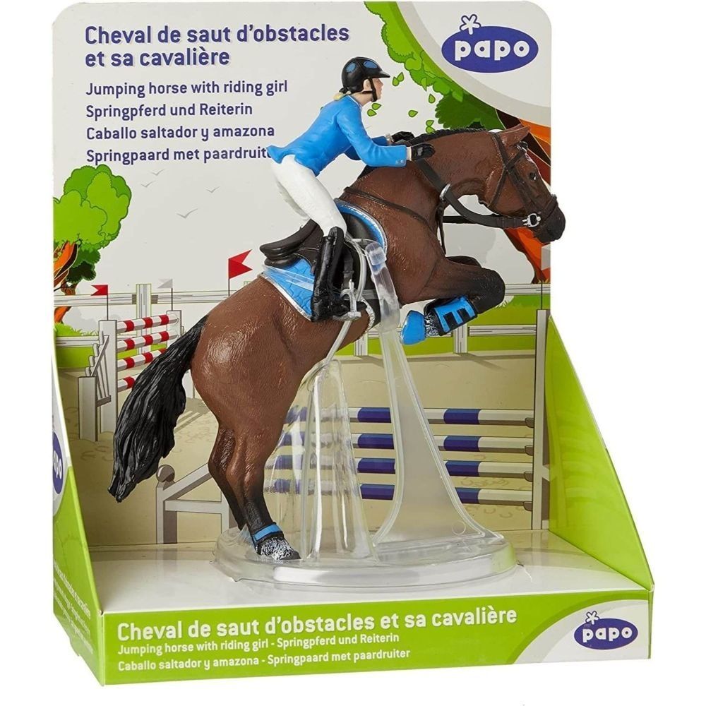 Jumping Horse W/Riding Girl