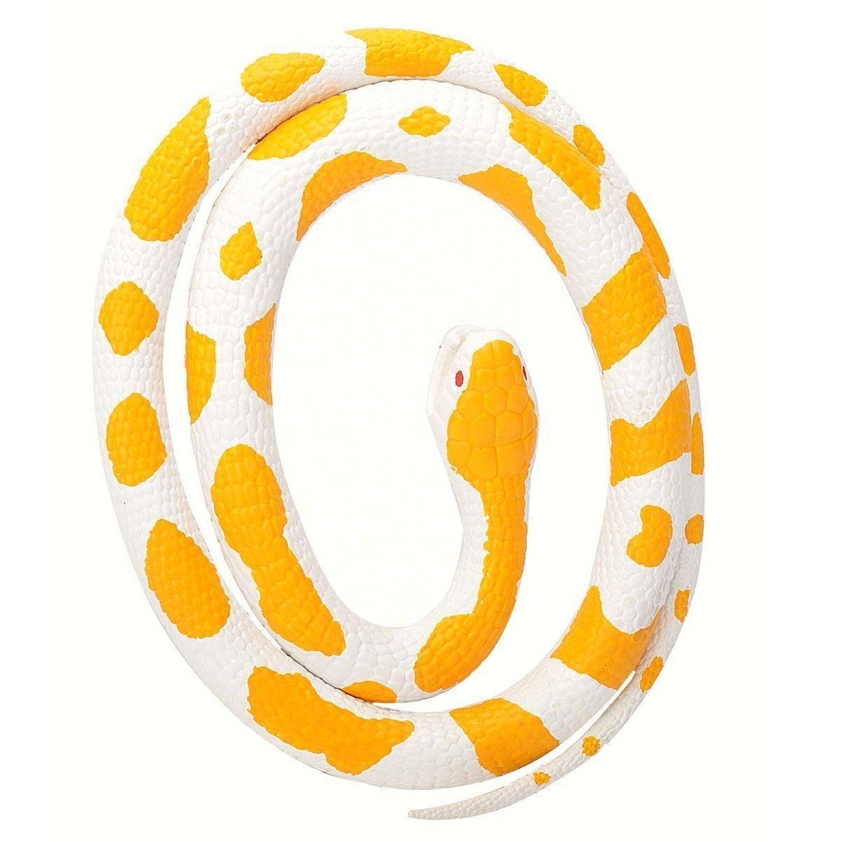 Albino Python Rubber Snake 46 inch