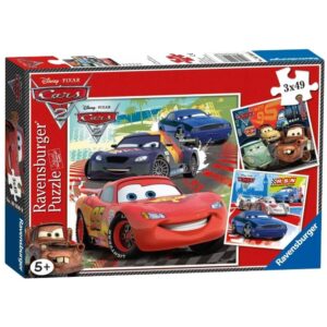 Worldwide Racing Fun - 3 x 49 pc. Disney Cars 2 Puzzles