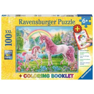 Magical Unicorns 100 pcs. & Coloring Book