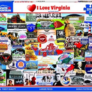 I Love Virginia 1000 Pc