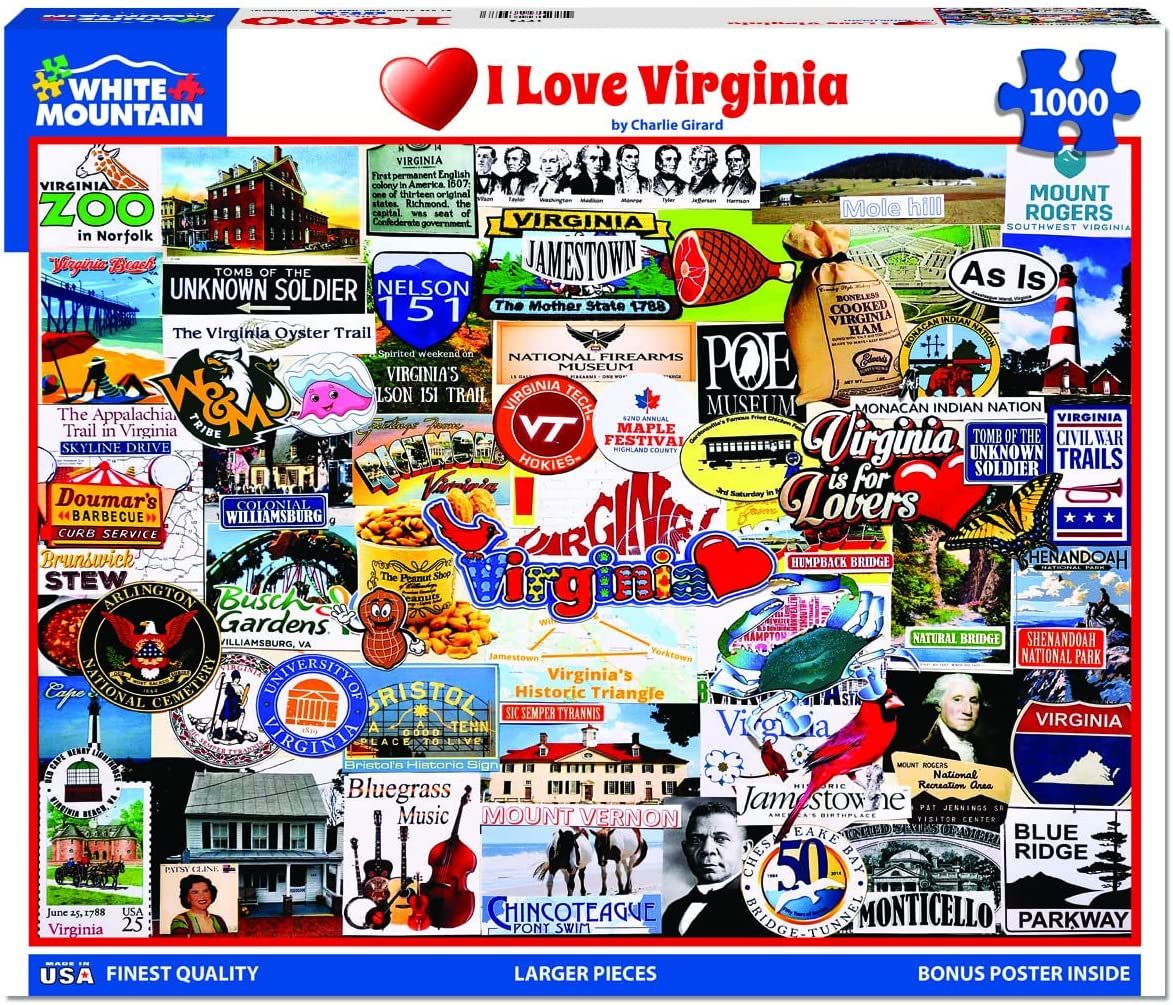 I Love Virginia 1000 Pc
