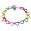 Rainbow Heart Charm Bracelet