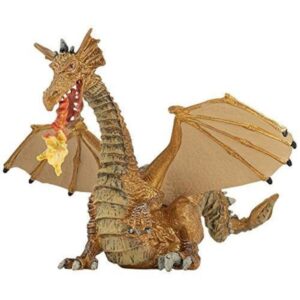 Gold Dragon with Flame