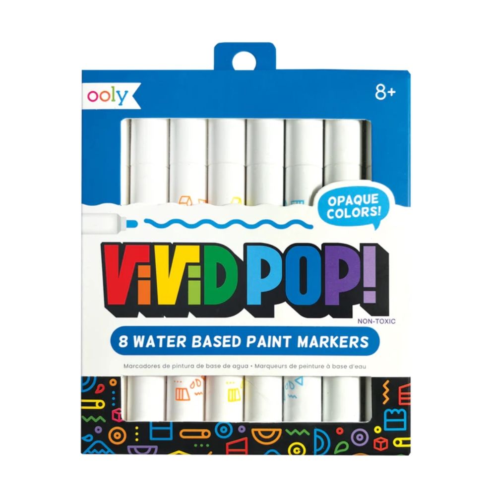 Vivid Pop! Water Based Paint Markers – 8 pk