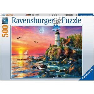 Lighthouse At Sunset 500 Piece