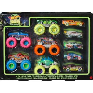 Hot Wheels Monster Truck Glow in the Dark Bundle