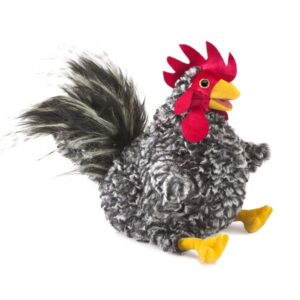 Barred Rock Rooster Puppet 12 Inch