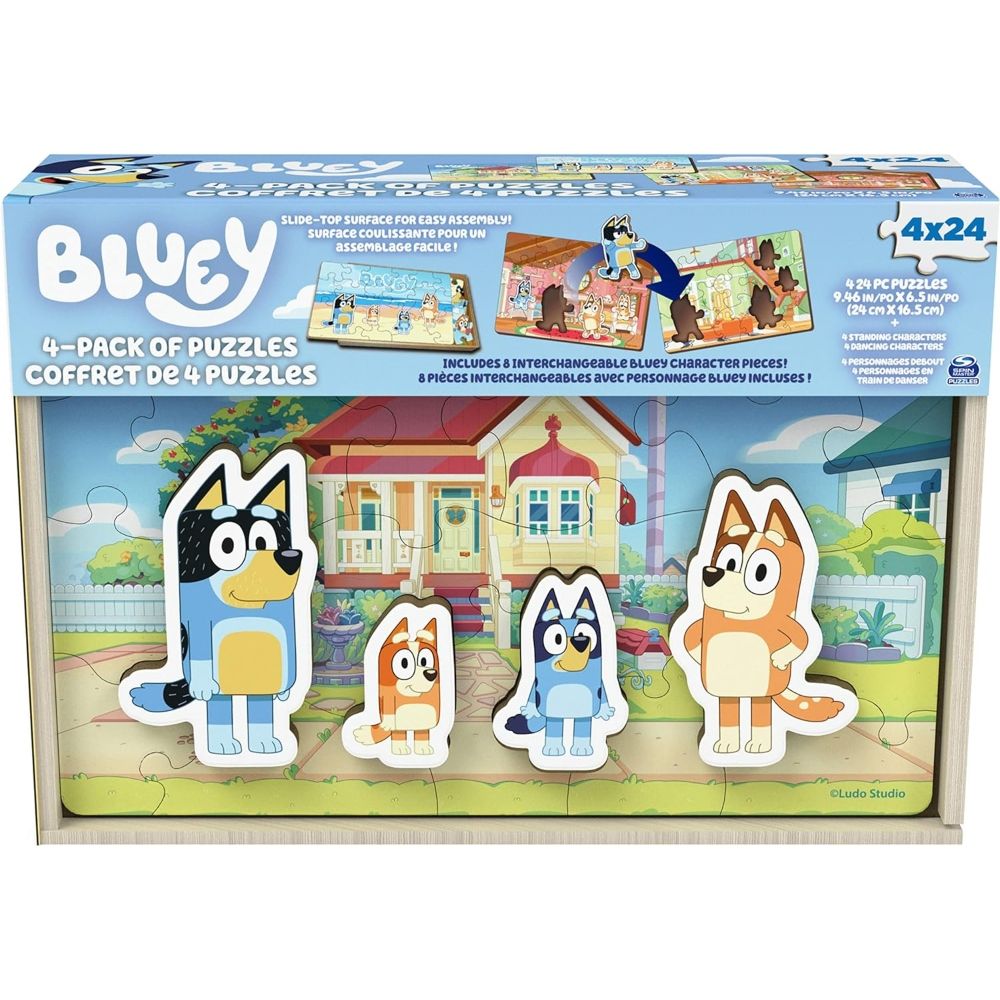 Bluey Wooden Puzzles 4 Pack
