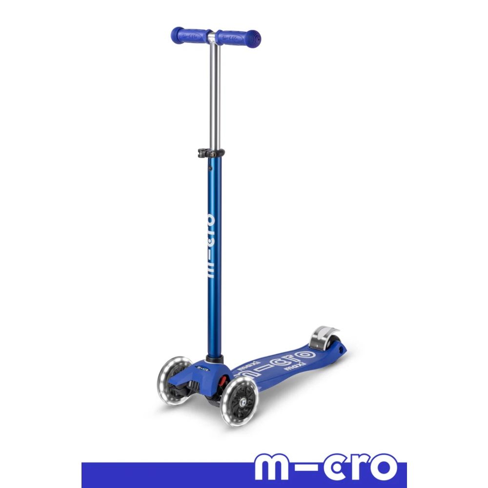 Micro Maxi Deluxe LED Scooter – Blue & White