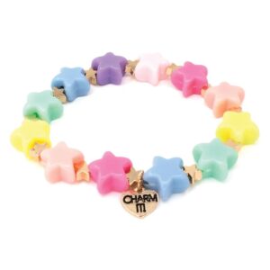 Gold Pastel Star Stretch Bracelet