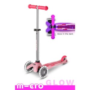 Micro Mini Glow LED Scooter - Frosty Pink