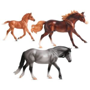 Playful Pony Horse Family