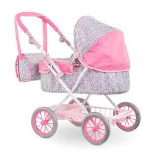 Brt Pink Floral Carriage14/17 Inch
