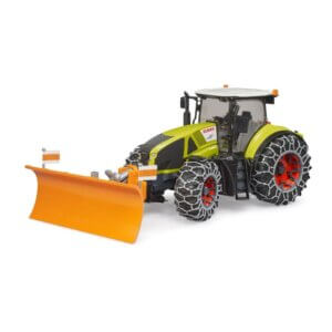 Claas Axion 950 with Snow Chains & Blade