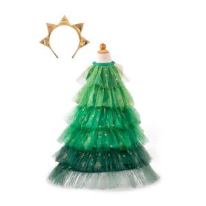 Christmas Tree Dress with Headpiece 3/4