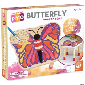 Paint Your Own Wooden Stool: Butterfly