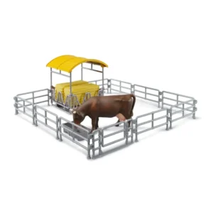 Hay Rack with Fences and Trough