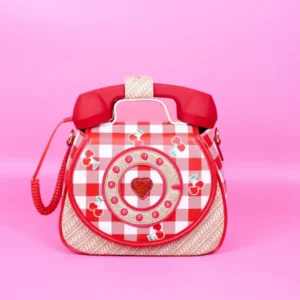 Phone Convertible Handbag Cherry