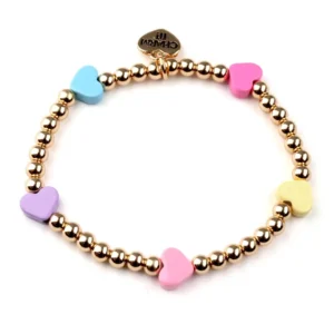 Gold Multi Heart Stretch Bracelet