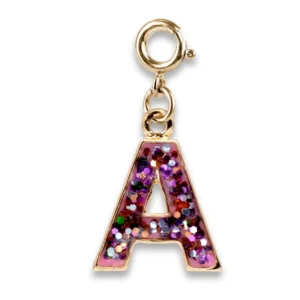 Gold Glitter Initial - A