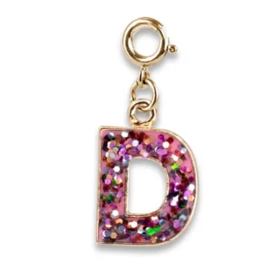 Gold Glitter Initial - D
