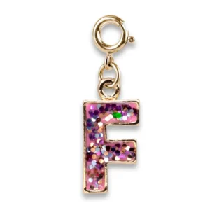 Gold Glitter Initial - F