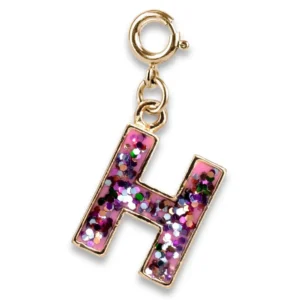 Gold Glitter Initial - H