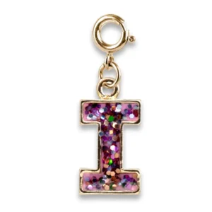 Gold Glitter Initial - I