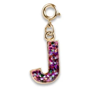 Gold Glitter Initial - J