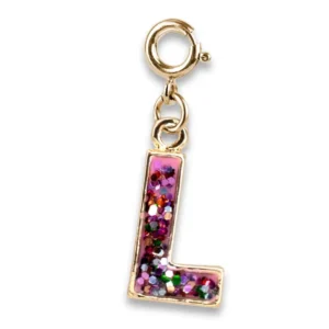 Gold Glitter Initial - L