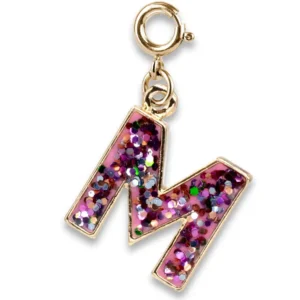 Gold Glitter Initial - M
