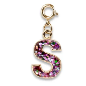 Gold Glitter Initial - S