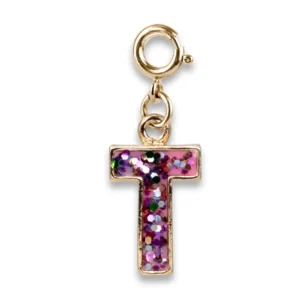 Gold Glitter Initial - T